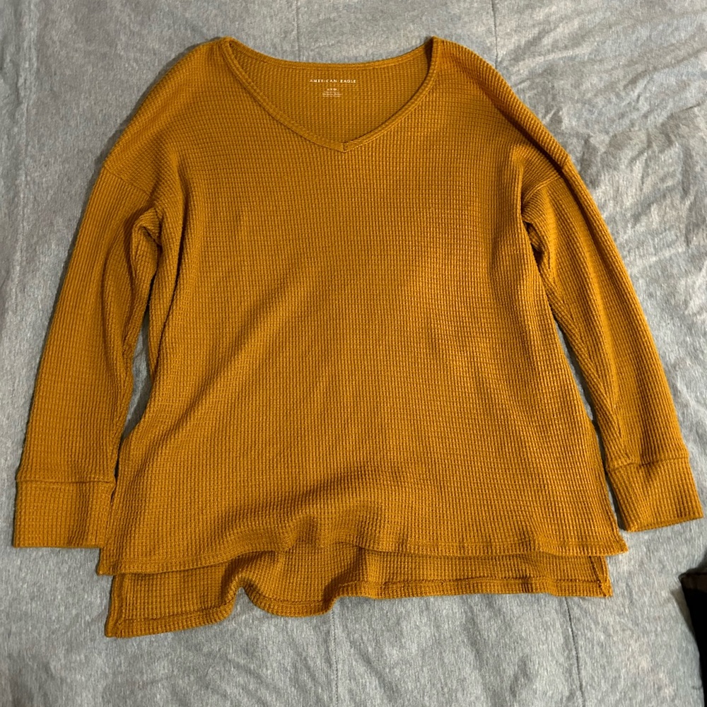 Mustard cozy American Eagle sweater
